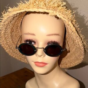 Esprit Y2K vintage Teal Round Sunglasses with Dark Lenses